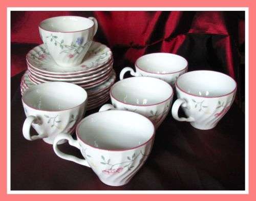 6 Trio Johnson Brothers Tea set. Excellent condition!