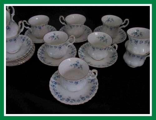 10 Royal Albert 'Memory Lane' Coffee Duos with 2 Spare Saucers! Have a Look!