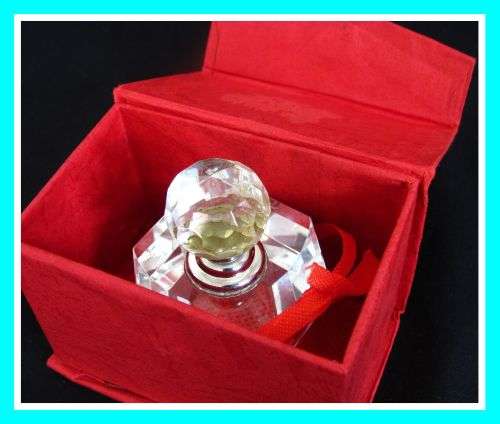 Glass Perfume Bottle in a Red Box! Exquisite!