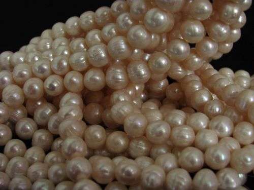 A Strand of 15" White Grade "A" Pearl Beads! So Elegant!