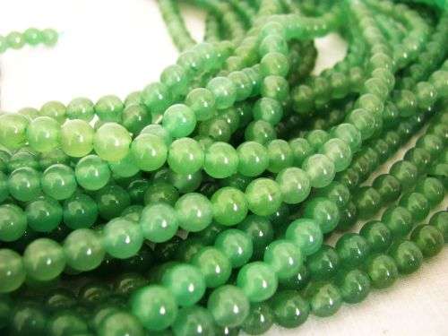 15" Strand of Natural 6mm Green Aventurine Gemstone Beads! Fine Looking!