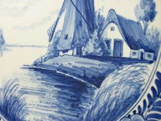 Blue and White Delft Wall Plate! Lovely Condition!