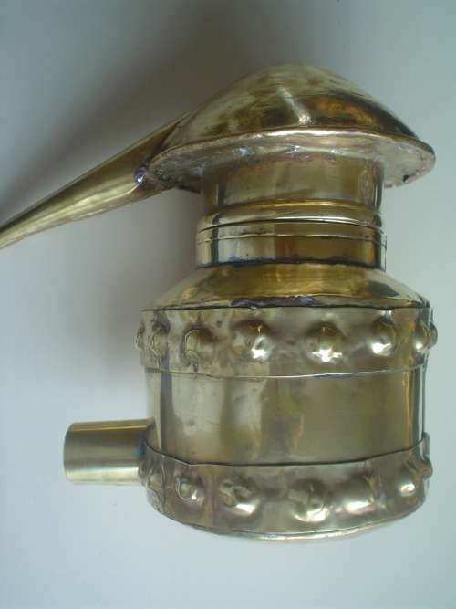 Brass kettle for making mampoer / witblits stookketel