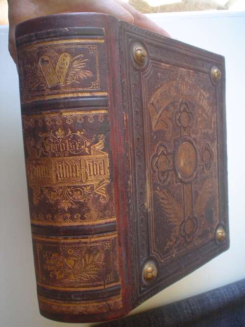 Antique Große Haus-Bilder-Bibel Bible Bijbel Bybel