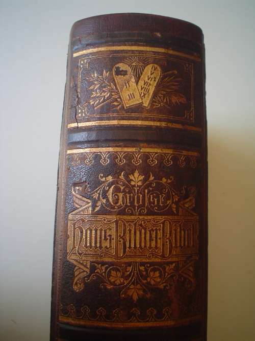 Antique Große Haus-Bilder-Bibel Bible Bijbel Bybel