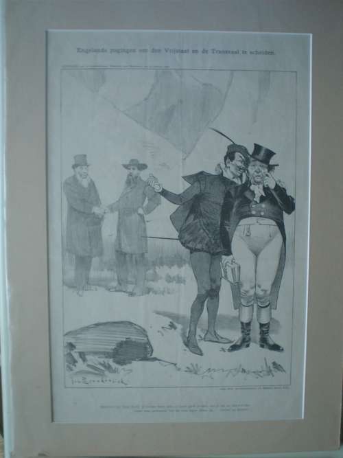 Anglo-Boer War / Anglo-Boereoorlog cartoon Vrijstaat & Transvaal