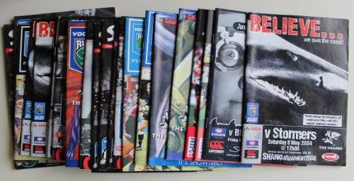 23 Sharks Rugby programmes very good condition