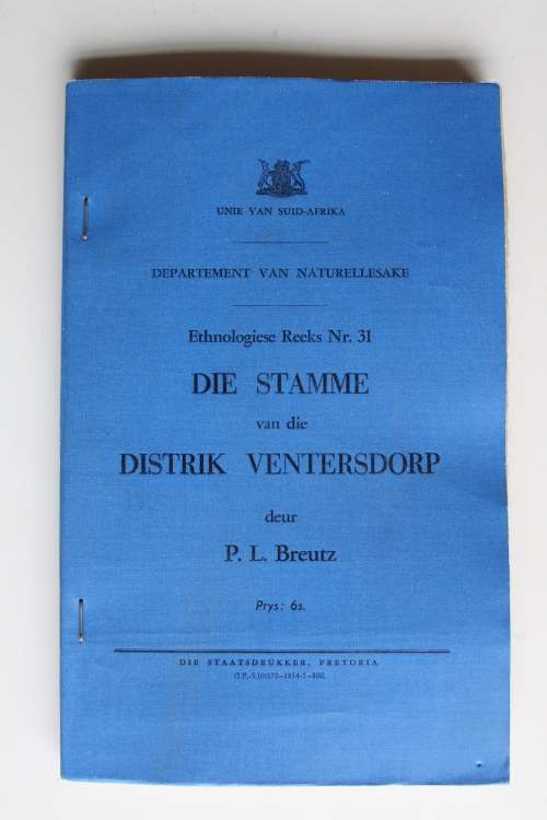 Die Stamme van die Distrik Ventersdorp - Breutz
