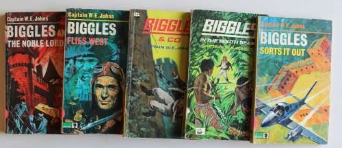 5 x Biggles paperbacks - Captain  Johns