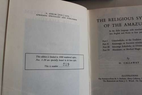The Religious System of the Amazulu -  H. Callaway