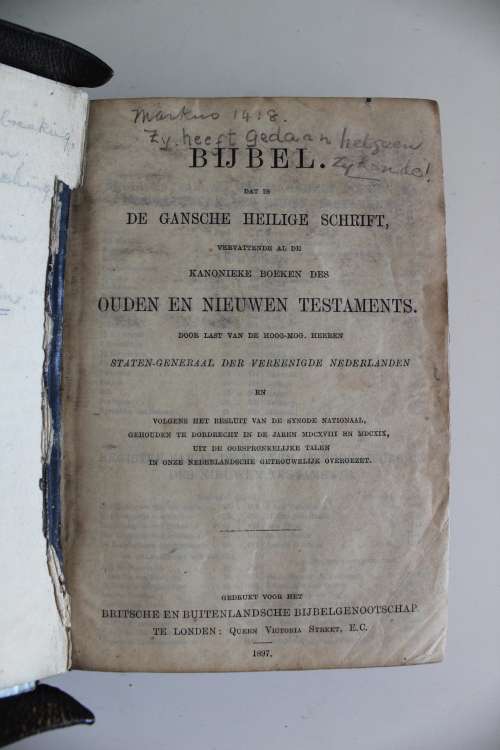1897 Bijbel Staten-Generaal Bybel