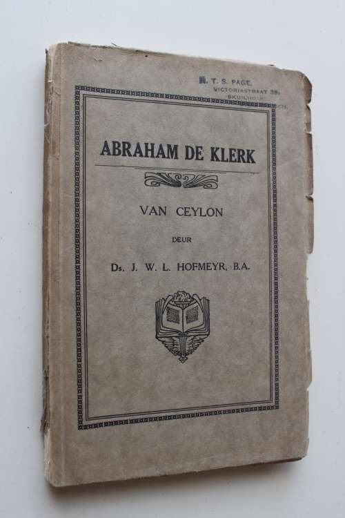 Abraham de Klerk van Ceylon - Hofmeyr