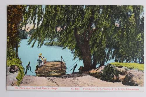 Postcard post card  - The ferry at the Vaal River Parys
