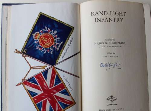 SIGNED - Rand Light Infantry -  Major B.G. Simpkins