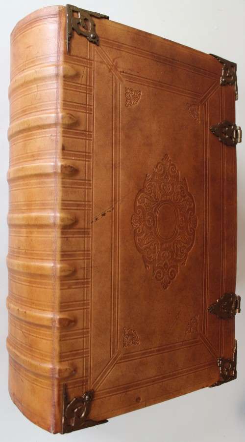 Very large most beautiful Staten-Generaal Bijbel Bybel Bible with copper / brass clasps