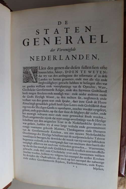 Very large most beautiful Staten-Generaal Bijbel Bybel Bible with copper / brass clasps