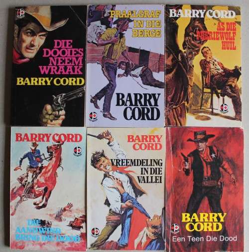 10 x Barry Cord westerns in Afrikaans vertaal  - sagtebande