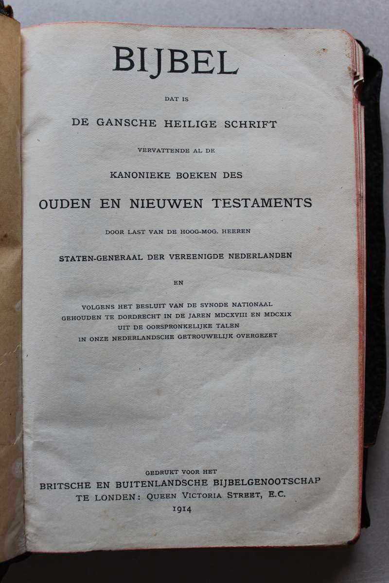 1914 Staten- Generaal BIJBEL