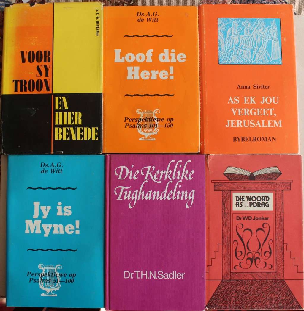 6 x Afrikaanse Teologie boeke in mooi tweedehandse toestand