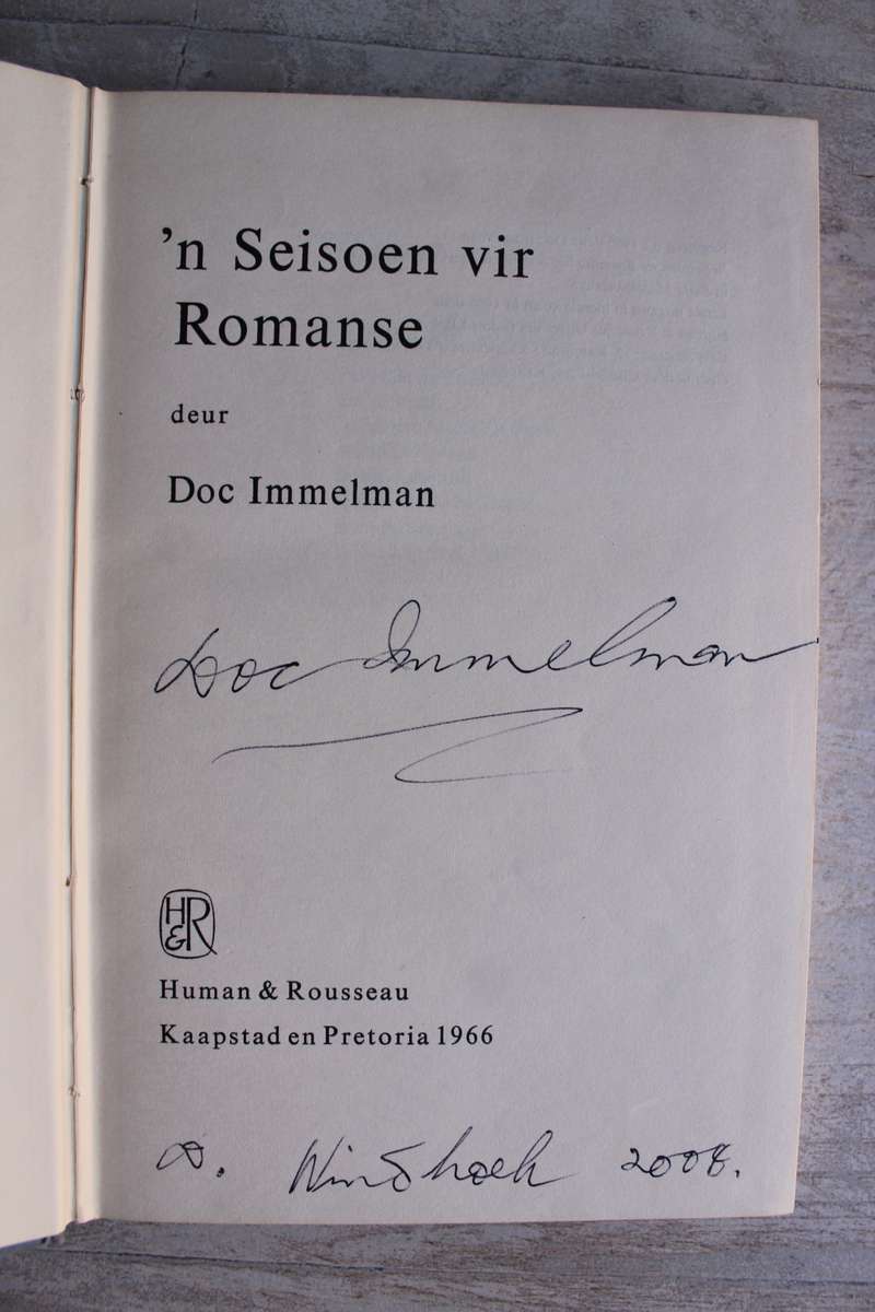GETEKEN: 'n Seisoen vir romanse - Doc Immelman