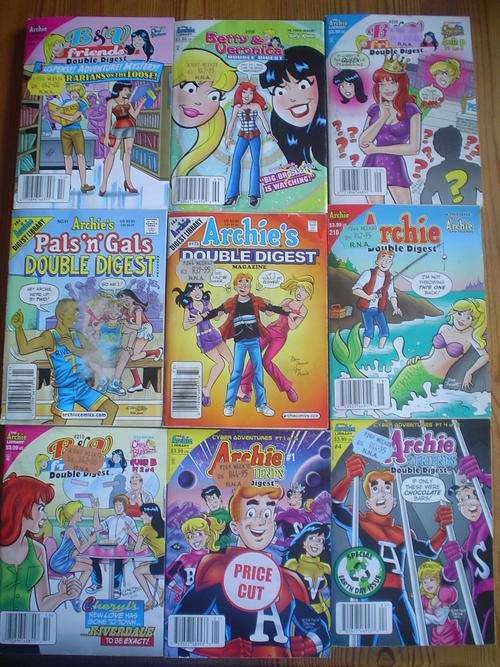 9 x Archie Double Digests in very good condition