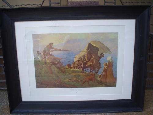 Framed W H Coetzer - Trek oor die Drakensberg