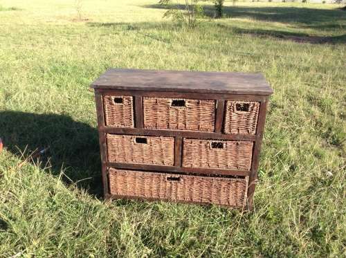 Stunning 6  wicker weave chest of drawers