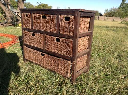 Stunning 6  wicker weave chest of drawers
