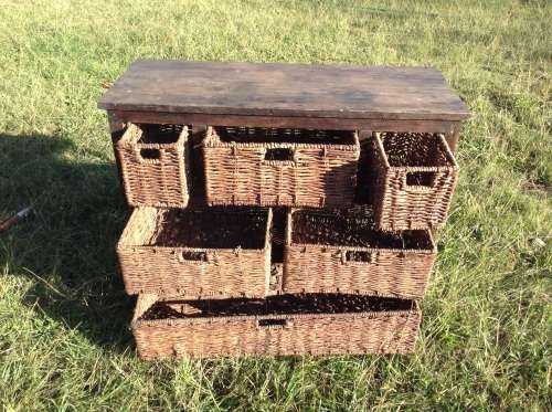 Stunning 6  wicker weave chest of drawers