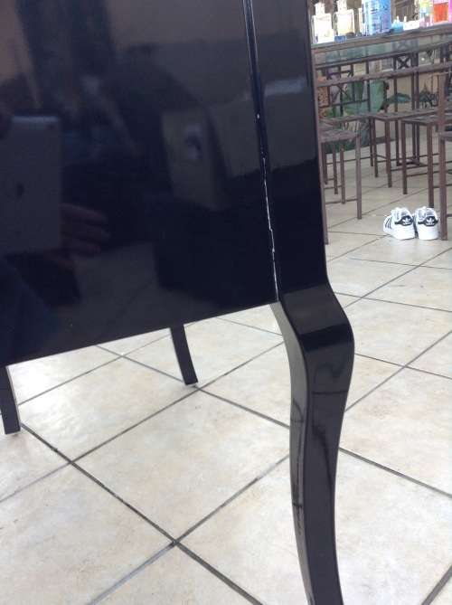 Stunning gloss black basin cabinet