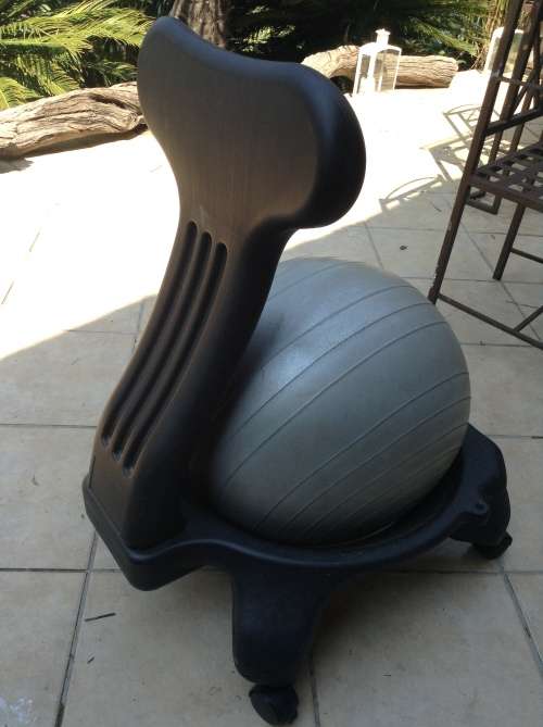 Funky balance ball and chair