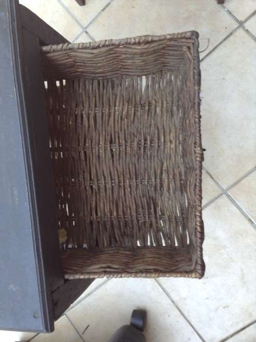 Wicker wood side table