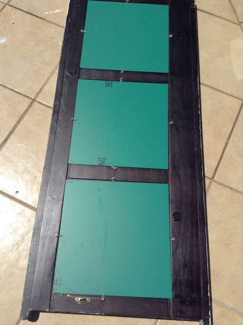 Black white shabby chic 3 panel  mirror