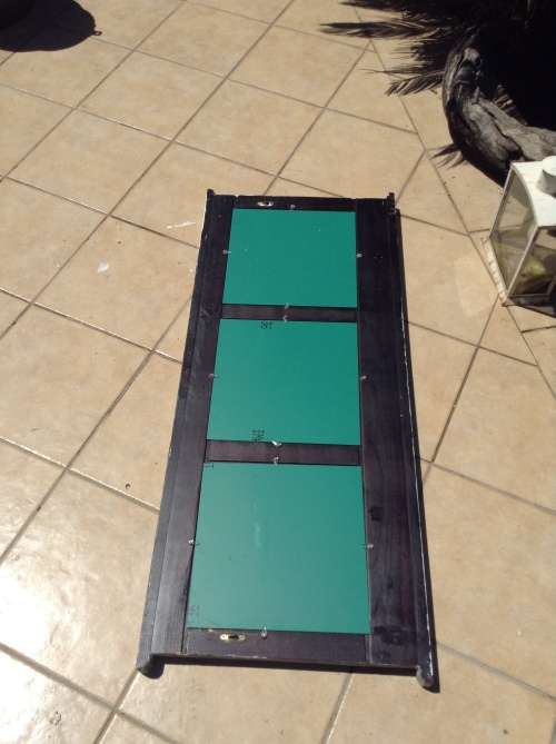 Black white shabby chic 3 panel  mirror