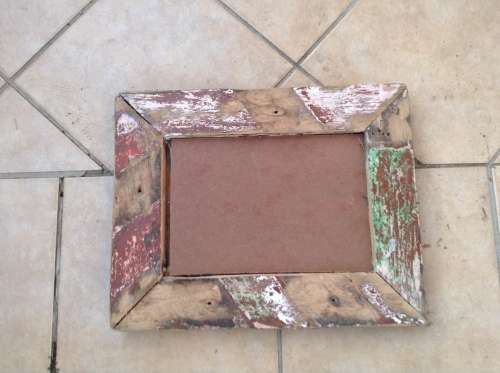 shabby chic red and green frame