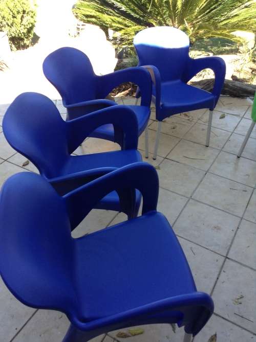 colorful plastic outdoor chairs