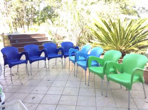 colorful plastic outdoor chairs