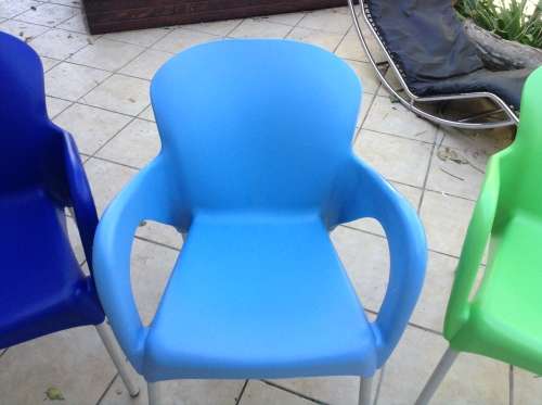 colorful plastic outdoor chairs