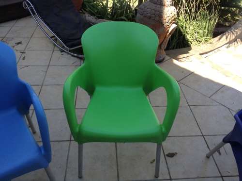 colorful plastic outdoor chairs