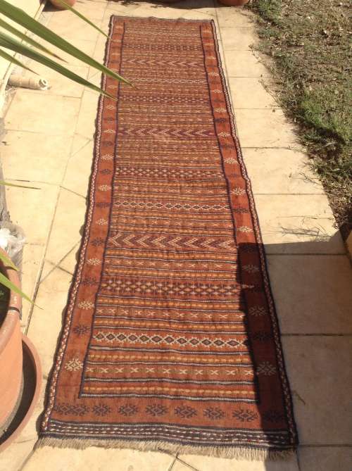 Turkish handmade kelim runner