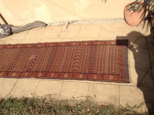 Turkish handmade kelim runner