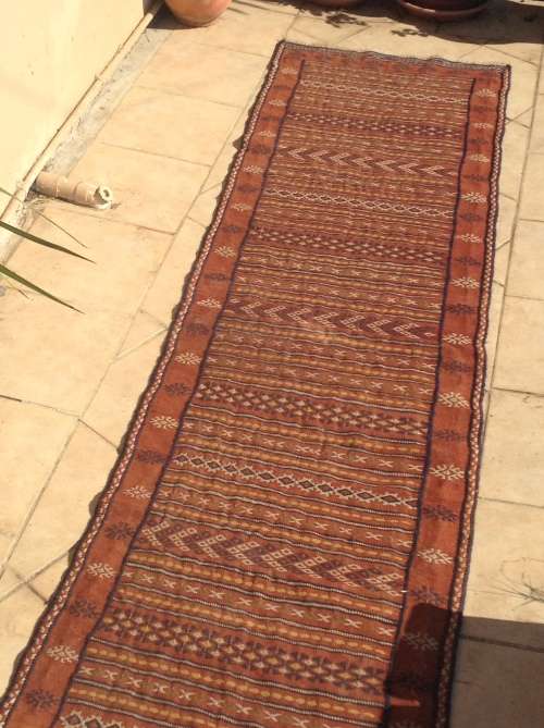 Turkish handmade kelim runner