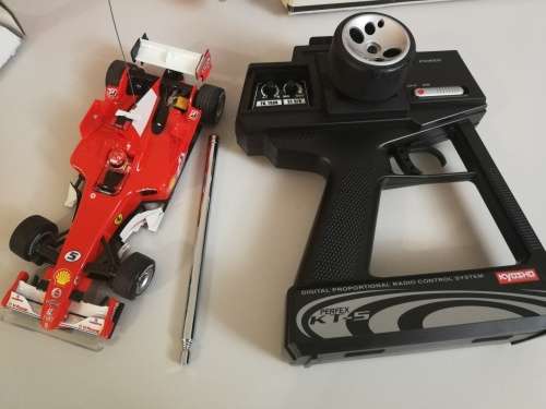 Set of High Spec RC Remote Control Kyosho Mini-Z Racer Ferrari F1 248