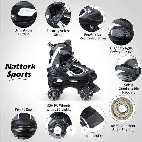 Roller Skates Adjustable 4 Size RollerSkates