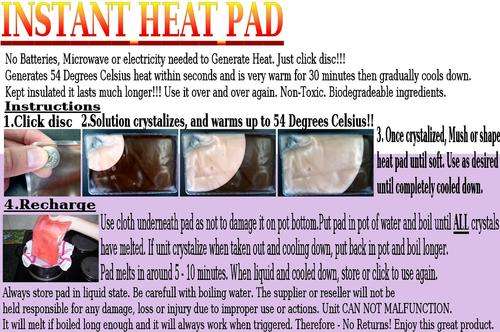 Instant Heat Pad - from Berrybright - No, they do not sale Blackberry phones :P