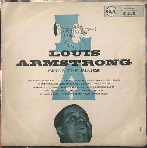 LOUIS ARMSTRONG - Sings The Blues (1954) LP - SA Press Vinyl VG