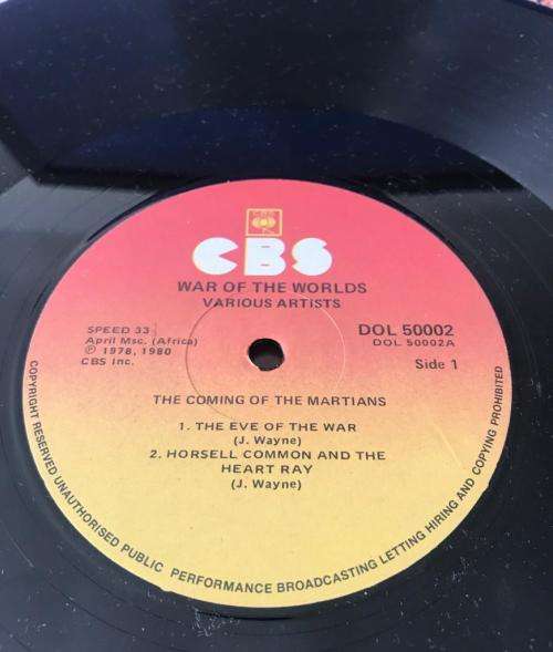 JEFF WAYNE  ~ THE WAR OF THE WORLDS (1980) 2LP - SA Press NM