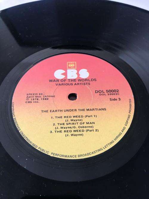 JEFF WAYNE  ~ THE WAR OF THE WORLDS (1980) 2LP - SA Press NM