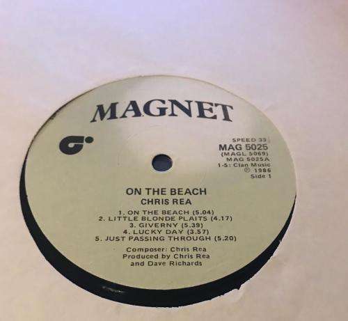 CHRIS REA ~ ON THE BEACH (LP) SA Press 1986 MAGNET LABEL
