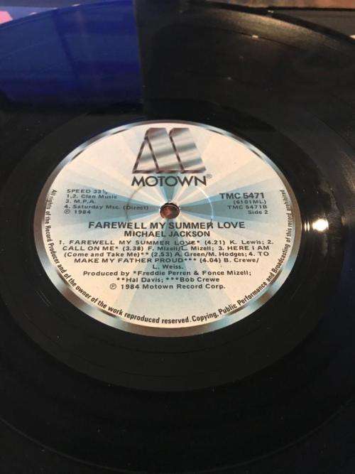 MICHAEL JACKSON ~ Farewell My Summer Love (LP) SA Press 1984 Motown LABEL NM